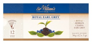 Sir William's Royal Earl Grey 12x3g - z naturalnym olejkiem bergamotki i niebieskim bławatkiem