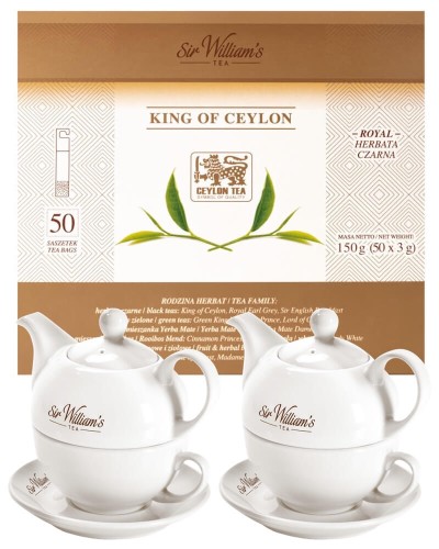 2 dzbanki Sir Williams Tea i herbata King of Ceylon 50 saszetek.jpg