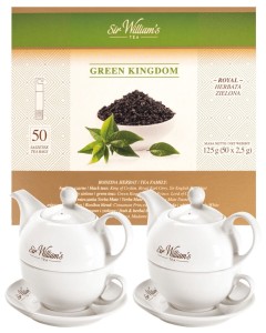 Sir William's Royal Green Kingdom 50x2,5g i 2 dzbanki o poj. 350 ml 