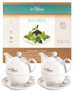 Sir William's Royal Mint Prince 50x2,5g i 2 dzbanki Duo 350 ml 