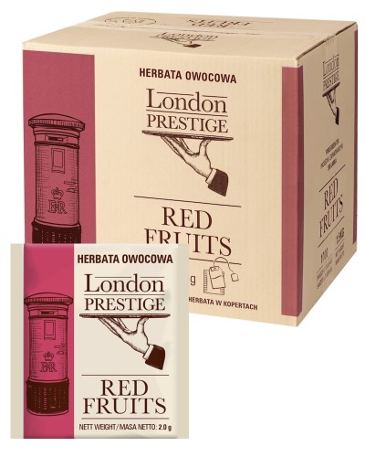 London Prestige Red Fruits - 1000 herbat owocowych w osobnych kopertach - dla kateringu, gastronomii i dużych biur