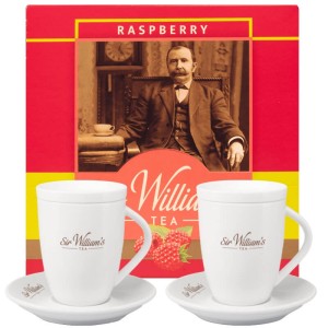 Sir William's Raspberry 50x2,4g - herbata owocowa i 2 kubki 250 ml