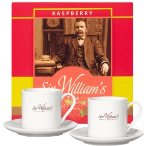Sir William's Raspberry 50x2,4g i 2 kubki 220 ml ze spodkami