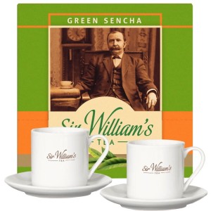 Sir William's Sencha 50x1,6g i 2 kubki 220 ml ze spodkami