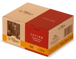 Sir William's Ceylon 500x1,8g - klasyczna mieszanka czarnych herbat cejlońskich z regionu Kandy